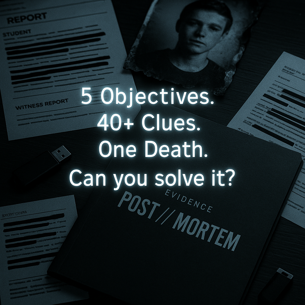 Post // Mortem - Interactive Digital Mystery Case File Game (Printable PDF)