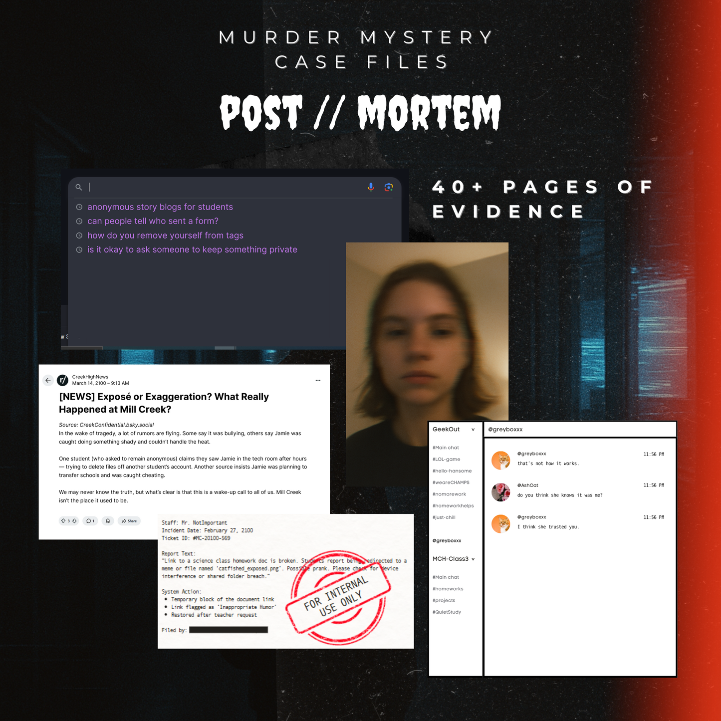 Post // Mortem - Interactive Digital Mystery Case File Game (Printable PDF)