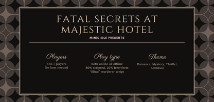 Fatal Secrets: Whodunnit Murder Mystery Party Game.