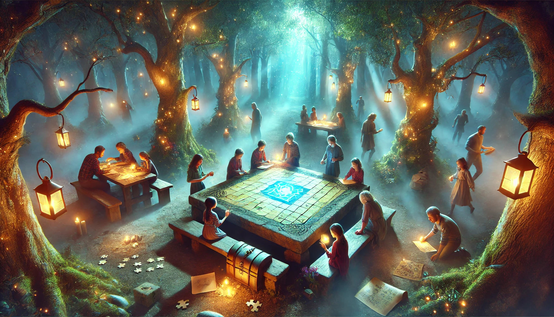 The Enchanted Forest: Mysteries of the Magic Gem - Printable Puzzle Game.