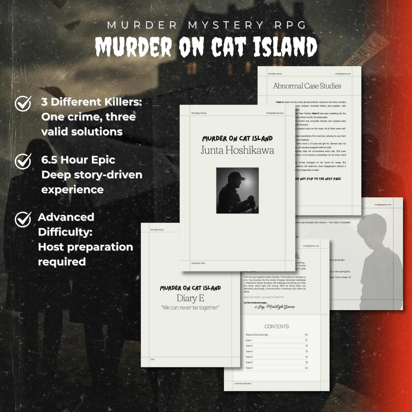 Murder on Cat Island - RPG Murder Mystery | A Story-Driven Deduction Game