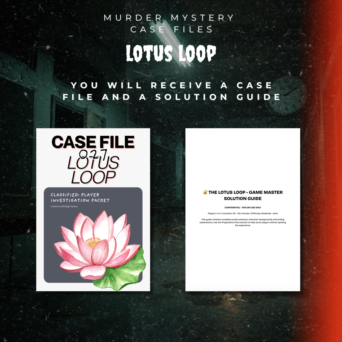The Lotus Loop - Interactive Digital + Printable Mystery Puzzle Game (Case File PDF)