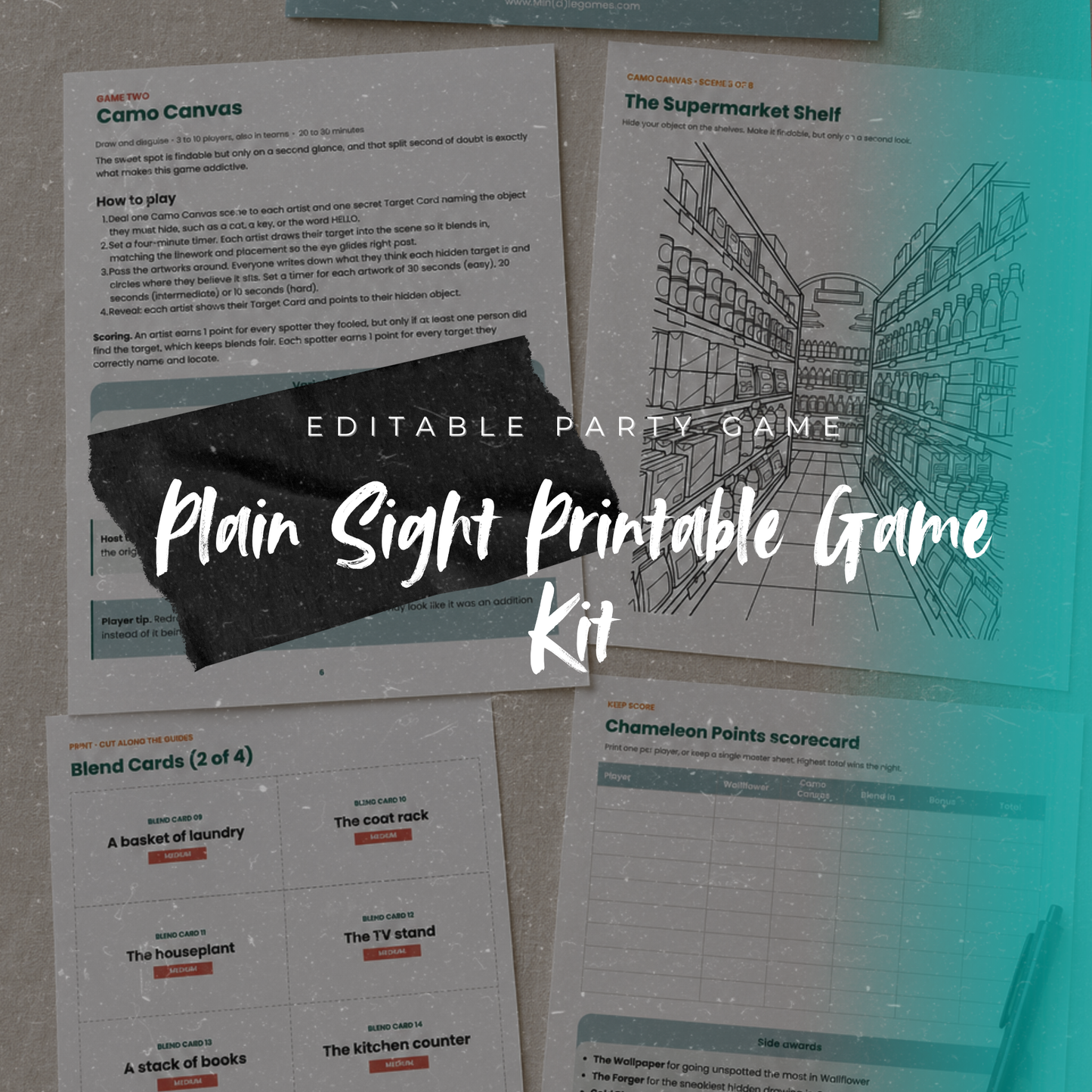 Plain Sight – Printable Hidden-Role Party Game